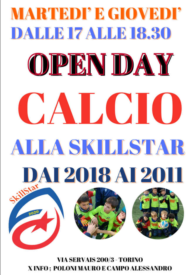 OPEN DAY SCUOLA CALCIO